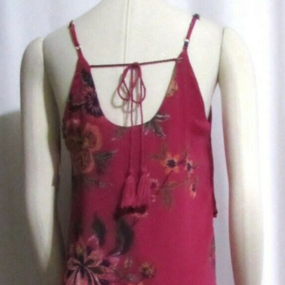 NWT Ladies XHILARATION Fuchsia Tiered Hem Dress S - Picture 6 of 6